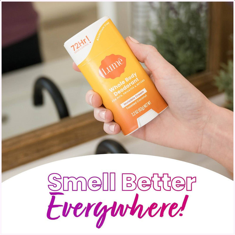 Lume Invisible Cream Deodorant Stick - Toasted Coconut Scent - 2.2oz