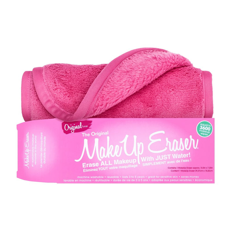 Makeup Eraser The Original Erase All Makeup With Just Water, Including Waterproof Mascara, Eyeliner, Foundation, Lipstick And More, Original Pink