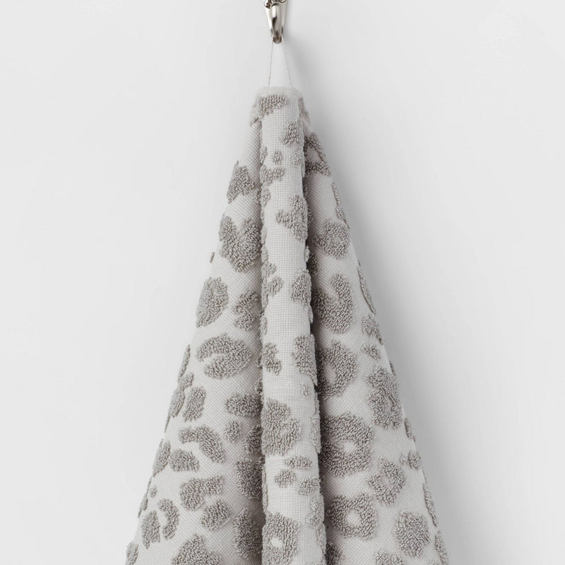 Performance Plus Hand Towel Light Gray Leopard - Threshold