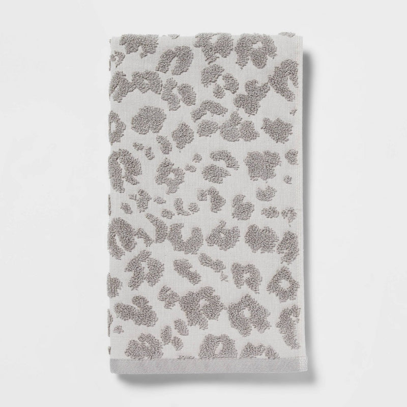 Performance Plus Hand Towel Light Gray Leopard - Threshold