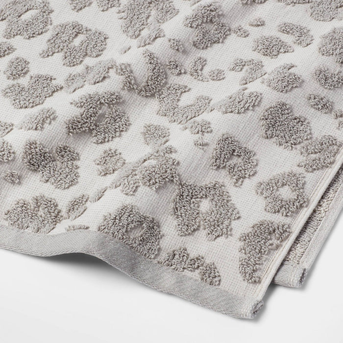 Performance Plus Hand Towel Light Gray Leopard - Threshold