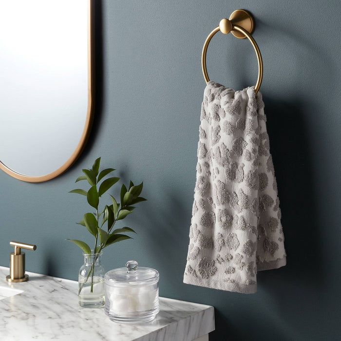 Performance Plus Hand Towel Light Gray Leopard - Threshold