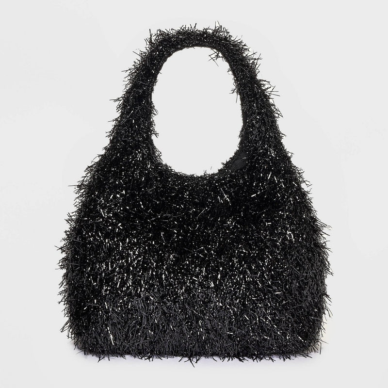 Tinsel Mini Party Tote Handbag - A New Day Black