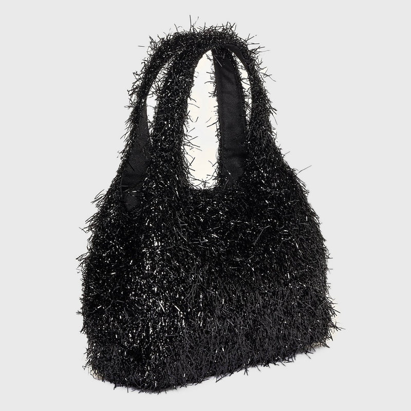 Tinsel Mini Party Tote Handbag - A New Day Black