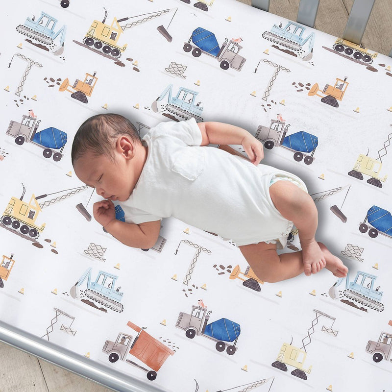 Bedtime Originals by Lambs & Ivy Construction Zone Fitted Crib Sheet