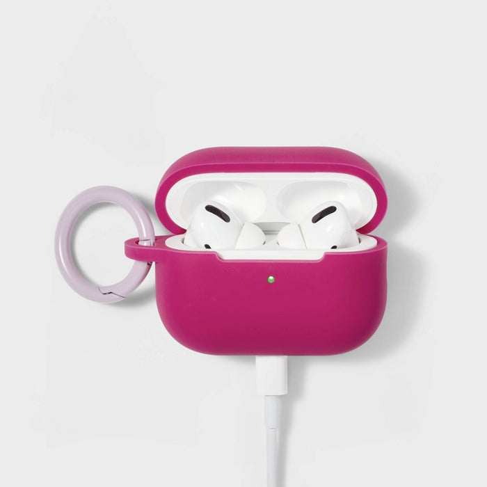 AirPod Pro Gen 1/2 Silicone Case with Clip - heyday Magenta