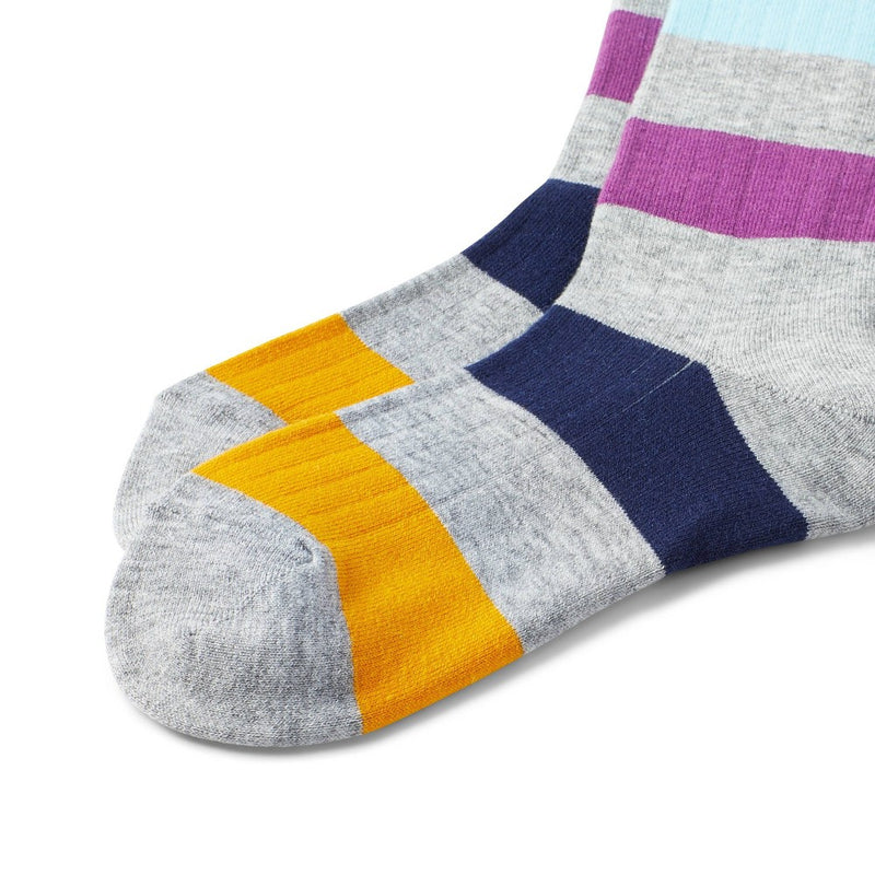 Women's Striped Knee High Socks - La Ligne x Target Gray/Yellow/Red