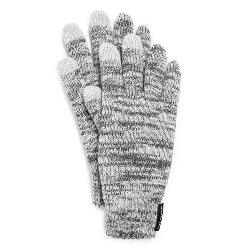 MUK LUKS Women's Heat Retainer Gloves, Medium Gray Heather, OS
