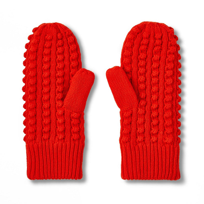 Adult Textured Sweater Knit Mittens - LEGO Collection x Target Red