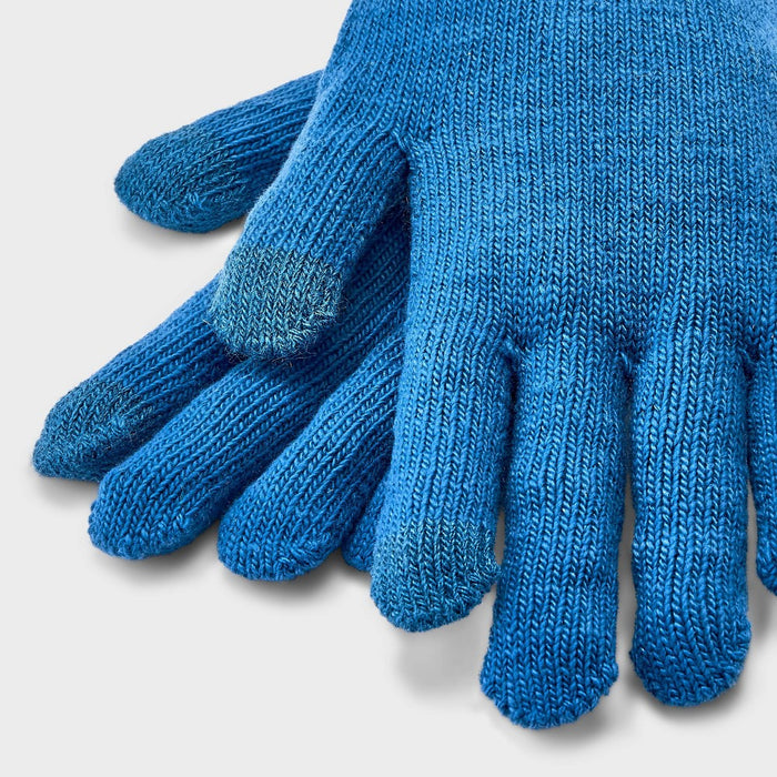 Men's Knit Touch Gloves - Goodfellow & Co Friendship Blue One Size