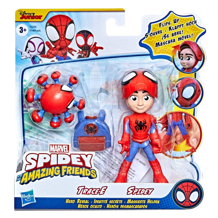 Marvel Spidey and His Amazing Friends Trace-E and Spidey Hero Reveal 2pk