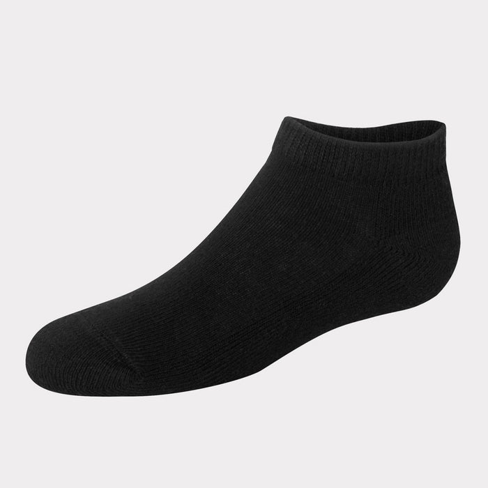 Hanes Boys' 12pk Cushioned No Show Athletic Socks - Black S
