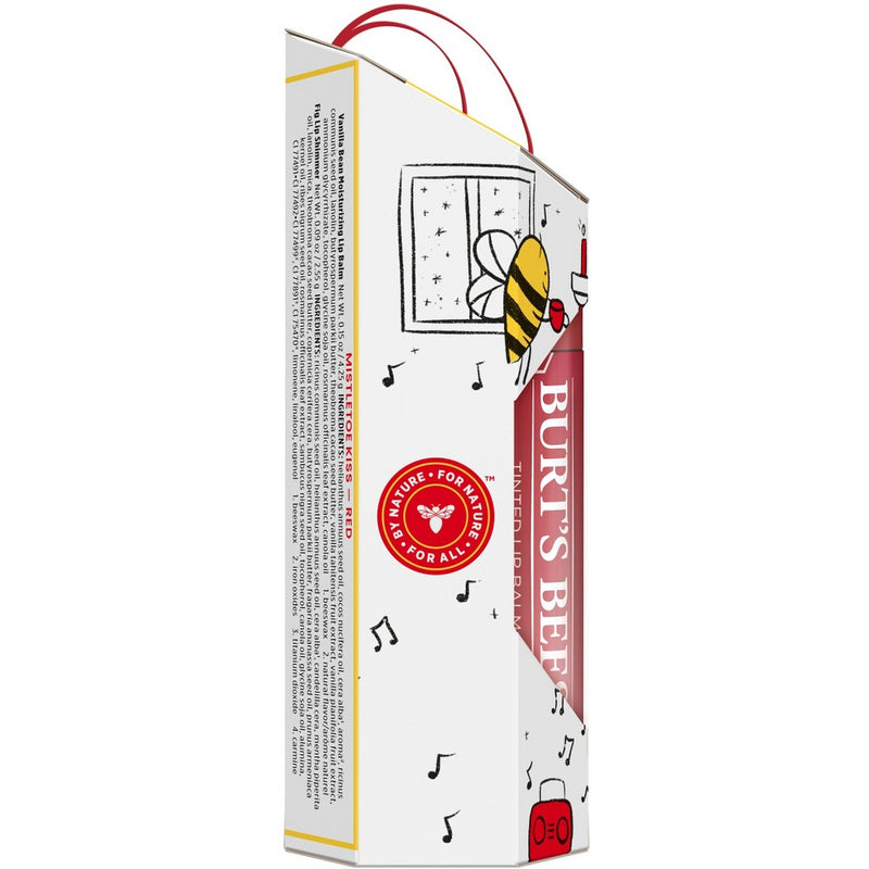 Burt's Bees Mistletoe Kiss Red Vanilla Bean Lip Balm Gift Set - 3pc