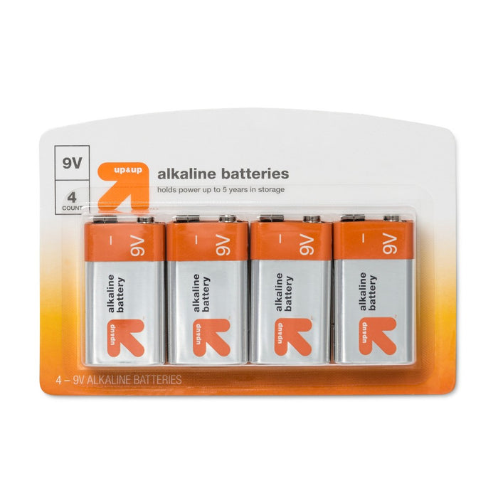 9V Batteries - 4ct - up & up EXP: 06/2026