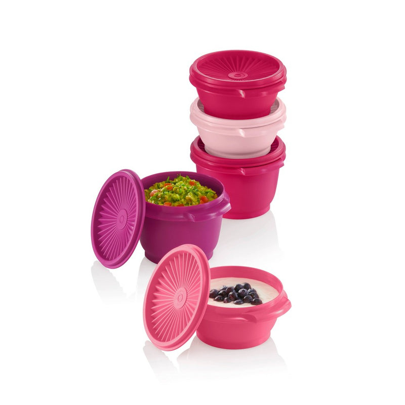 Tupperware Heritage 5pk Plastic Food Storage Container Set Pink