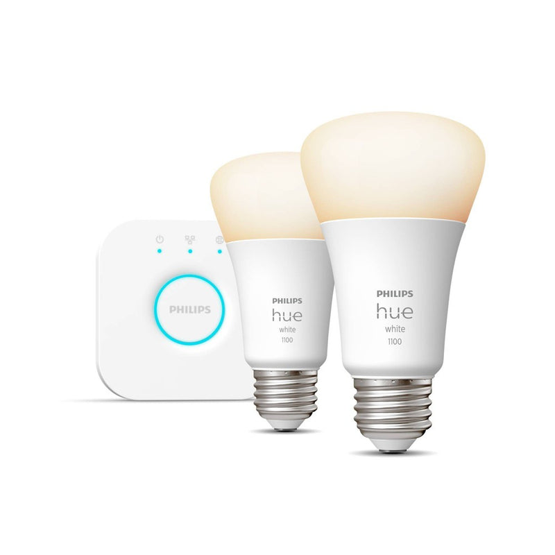 Philips Hue 2pk A19 LED Starter Kit with Bridge White