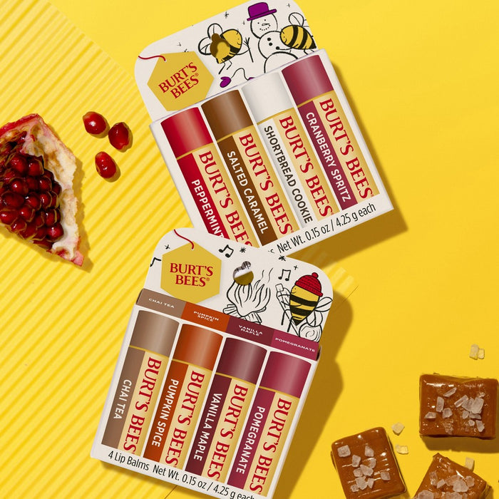 Burt's Bees Festive Fix Lip Balm Gift Set - 0.15oz/4pk