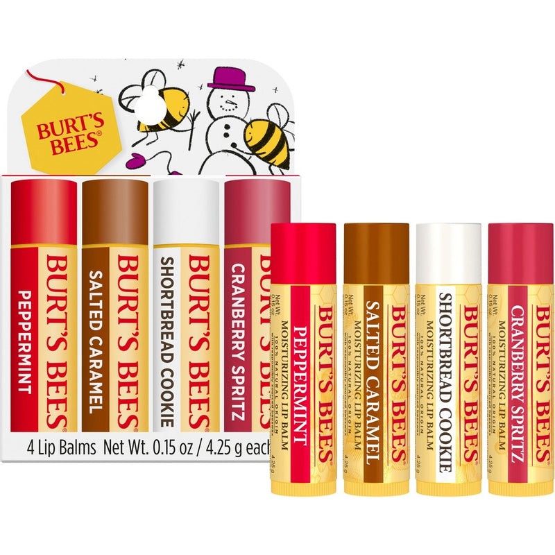 Burt's Bees Festive Fix Lip Balm Gift Set - 0.15oz/4pk
