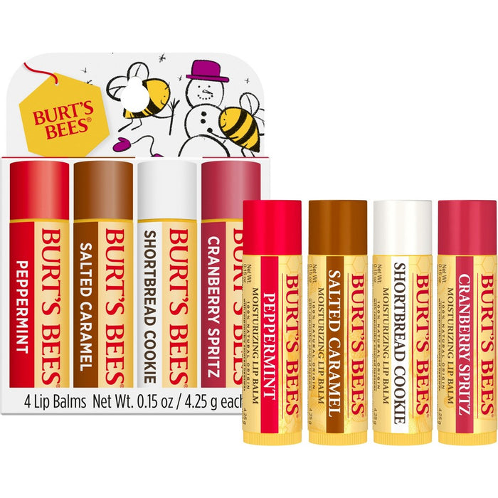 Burt's Bees Festive Fix Lip Balm Gift Set - 0.15oz/4pk