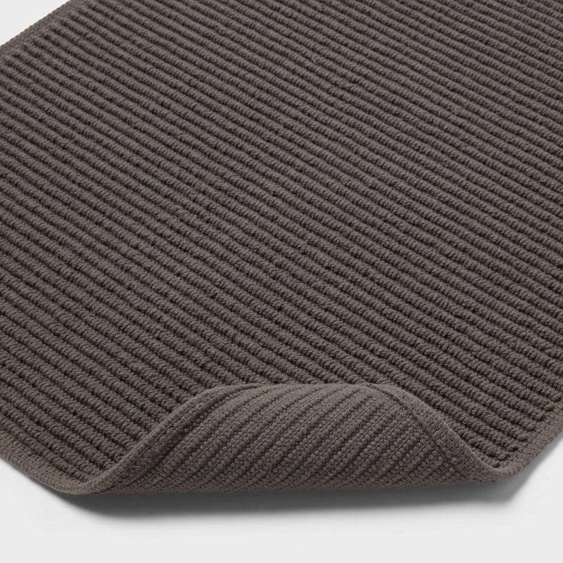 20"x30" Performance Plus Bath Mat Solid Dark Gray - Threshold
