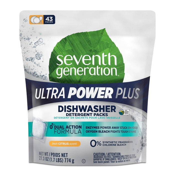 Seventh Generation Ultra Power Plus Auto Dish Packs - 43ct