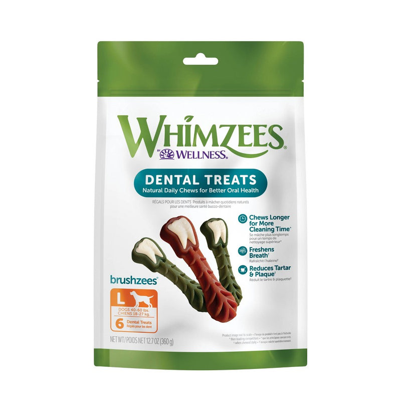 WHIMZEES by Wellness Large Value Bag Dental Chew Dog Treat with Vegetable Flavor - 12.7oz