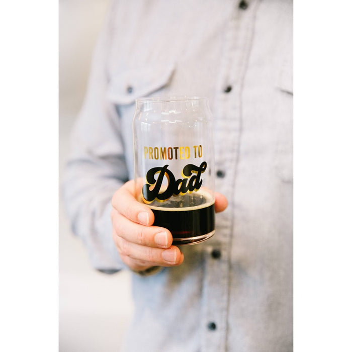 Pearhead Promoted to Dad Beer Glass 16 oz