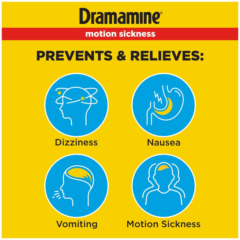 Dramamine Original Formula Motion Sickness Relief Tablets for Nausea, Dizziness & Vomiting - 36ct