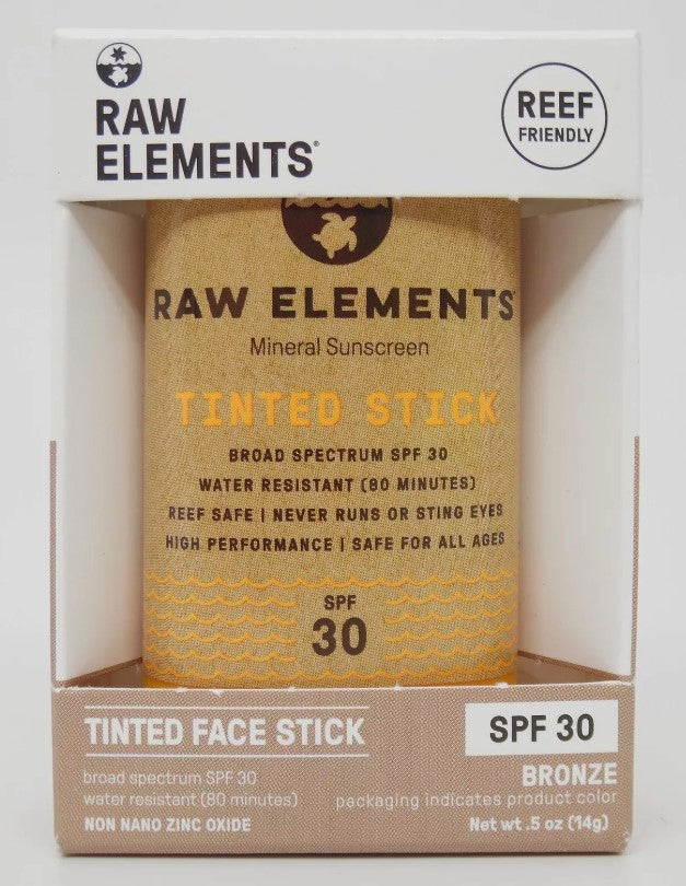 Raw Elements Tinted Mineral Sunscreen Face Stick - SPF 30 - 0.6oz