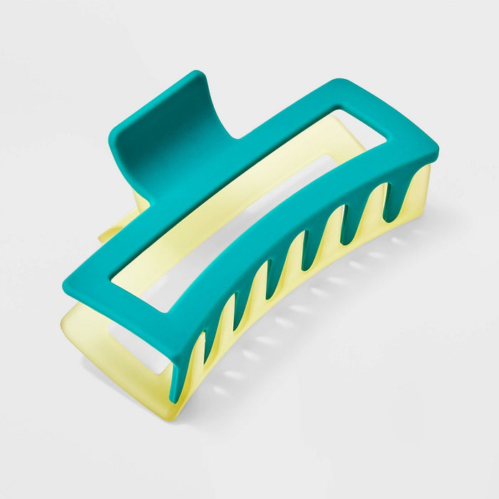 Jumbo Two-Tone Claw Hair Clip - Universal Thread Light Green