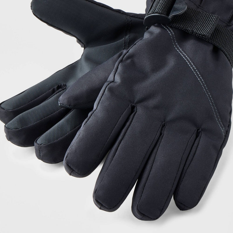 Boys' Onyx Ski Solid Gloves - All in Motion Black 8-14