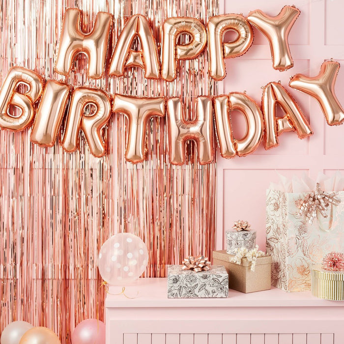 Fringe Backdrop Rose Gold - Spritz