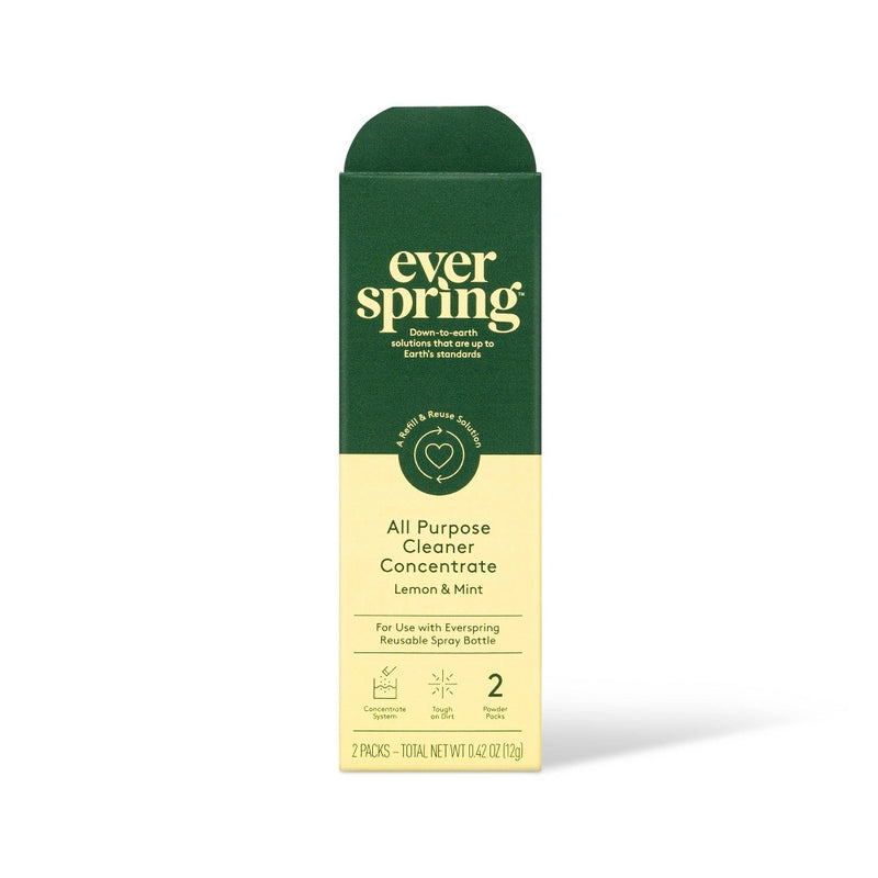 Lemon & Mint Ultra-Concentrated All Purpose Cleaner - 0.42oz/2ct - Everspring
