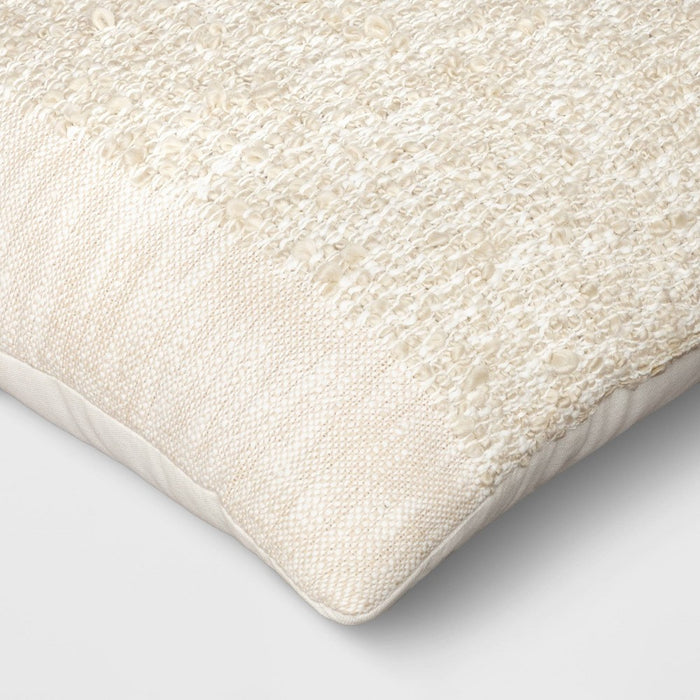 Textural Solid Square Throw Pillow Neutral - Threshold