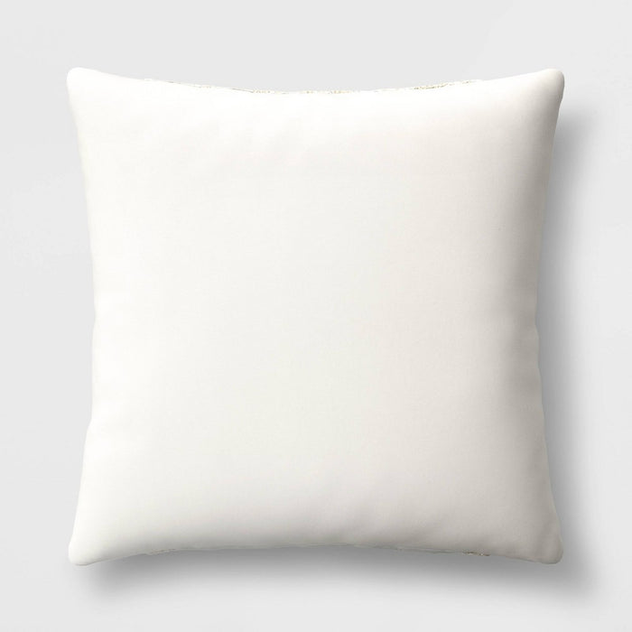 Textural Solid Square Throw Pillow Neutral - Threshold