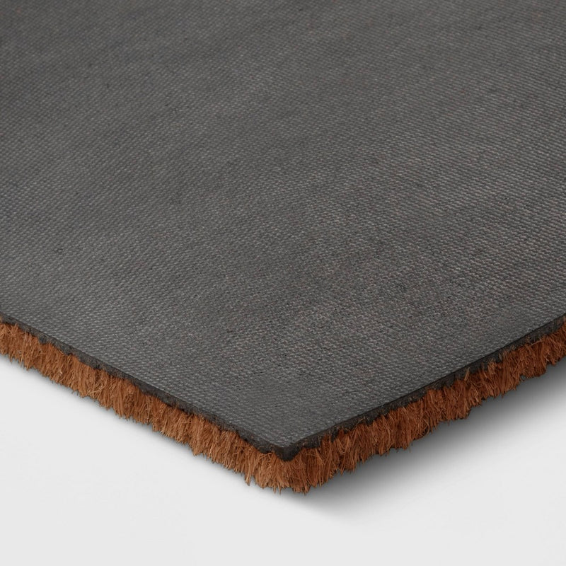 1'4"x2'4" Welcome Grid Rectangular Outdoor Door Mat Black - Room Essentials (LOCAL PICKUP ONLY)
