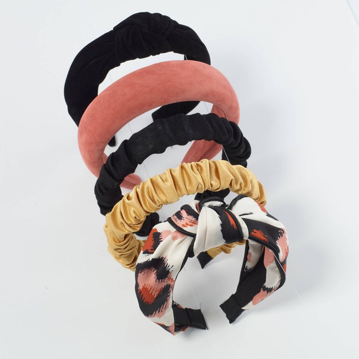 scunci Collection Knotted Suede Headband - Black