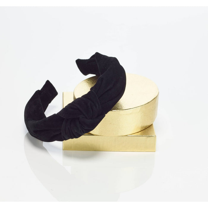 scunci Collection Knotted Suede Headband - Black