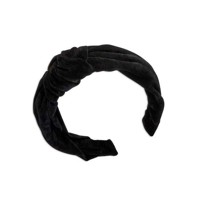 scunci Collection Knotted Suede Headband - Black