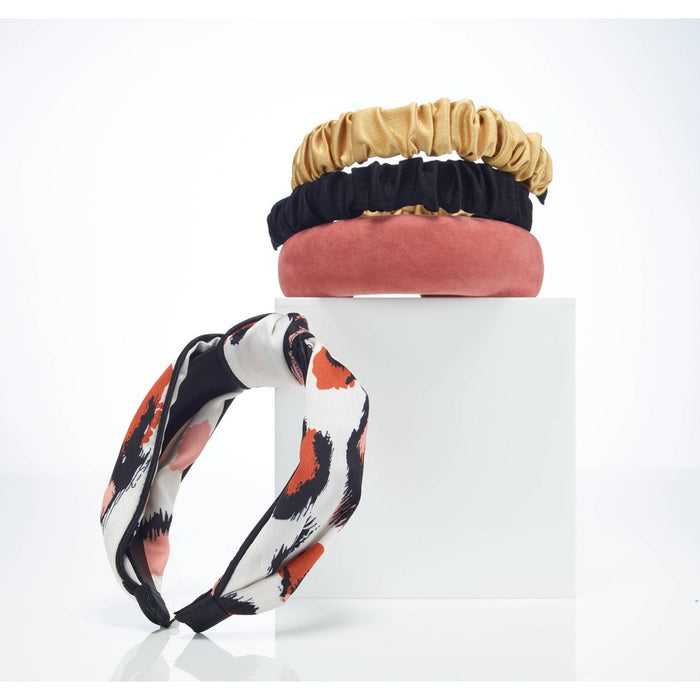 scunci Collection Knotted Suede Headband - Black