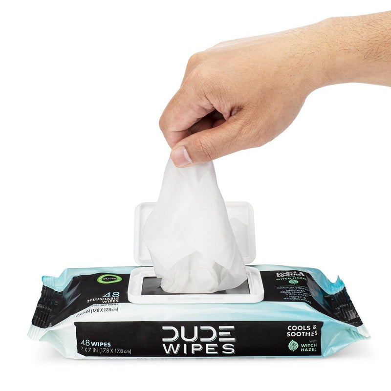 Dude Wipes Fragrance Free Medicated Flushable Wipes - 48ct