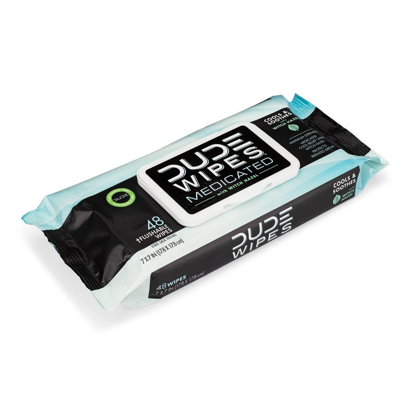 Dude Wipes Fragrance Free Medicated Flushable Wipes - 48ct
