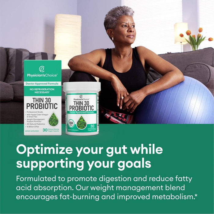 Physician's Choice Thin 30 15 Billion CFUs Probiotic Capsules - 30ct