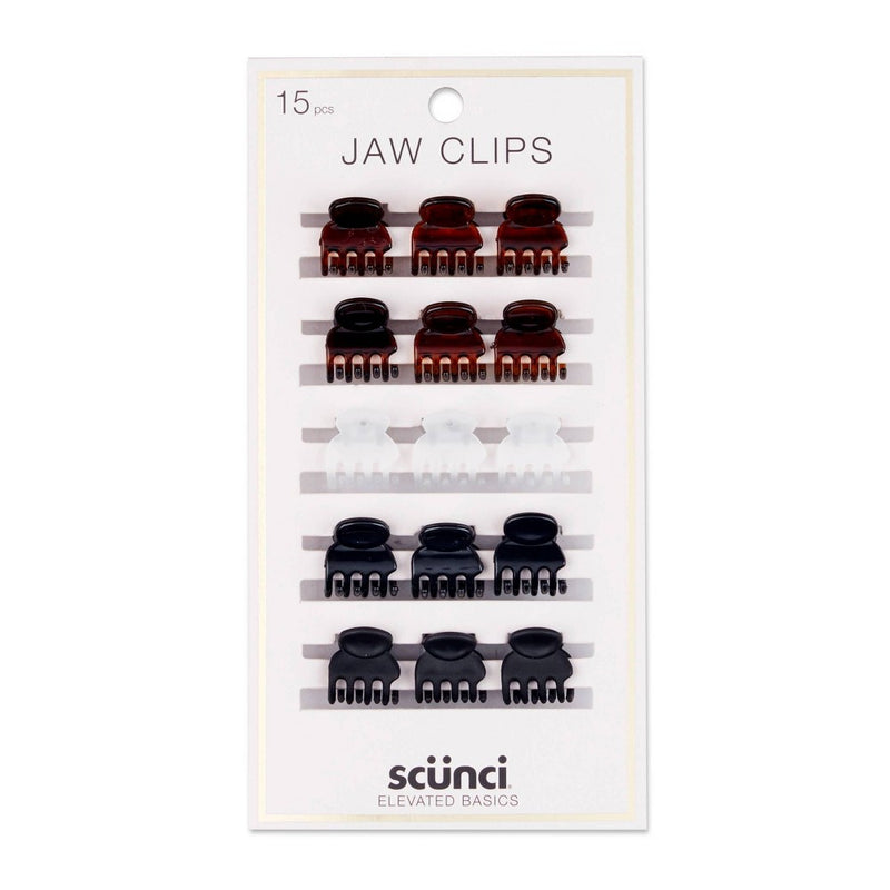 scunci Mini Jaw Clips - 15pk
