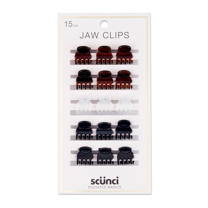 scunci Mini Jaw Clips - 15pk