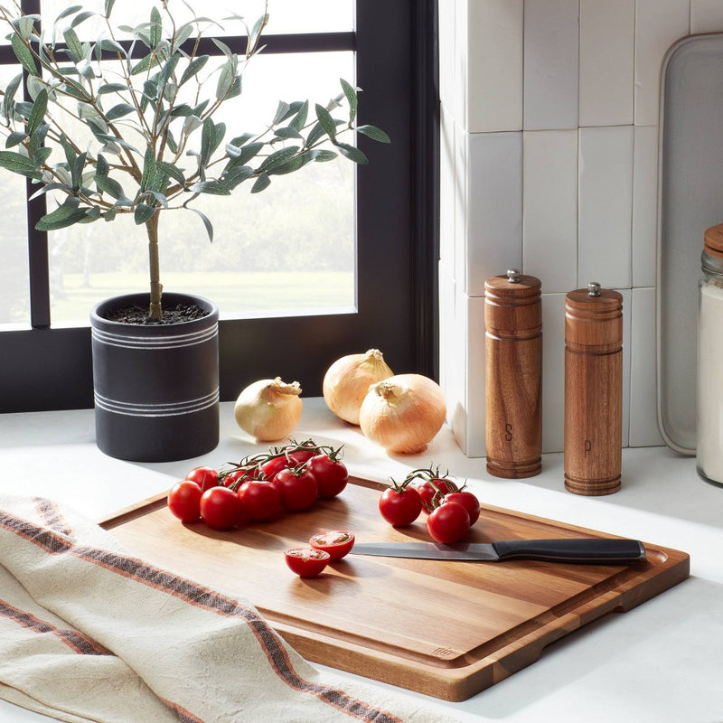 13"x18" Wood Cutting Board with Juice Well Brown - Hearth & Hand with Magnolia