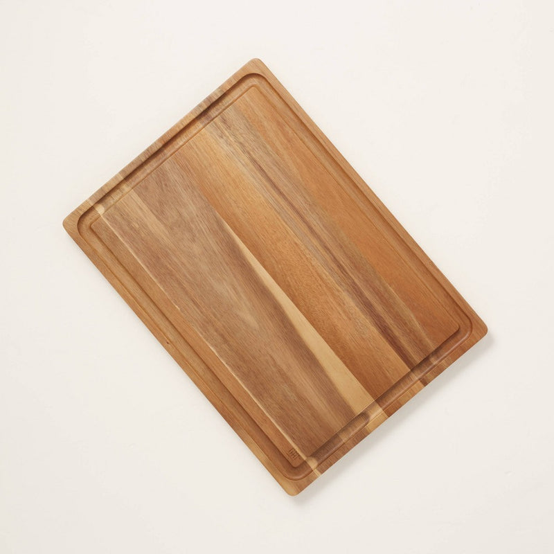 13"x18" Wood Cutting Board with Juice Well Brown - Hearth & Hand with Magnolia