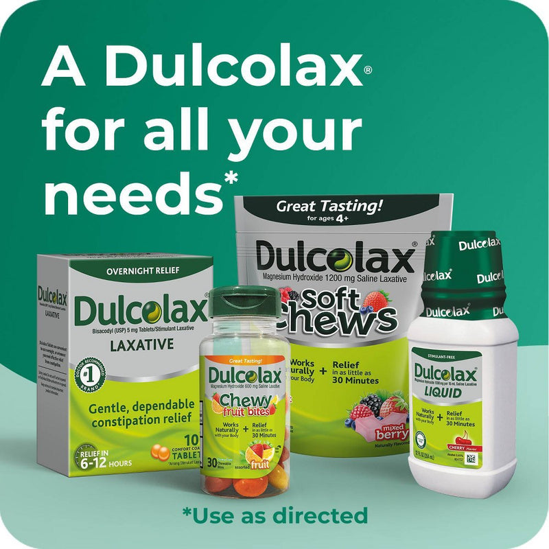 Dulcolax Gentle and Predictable Overnight Relief Laxative Tablets - 100ct
