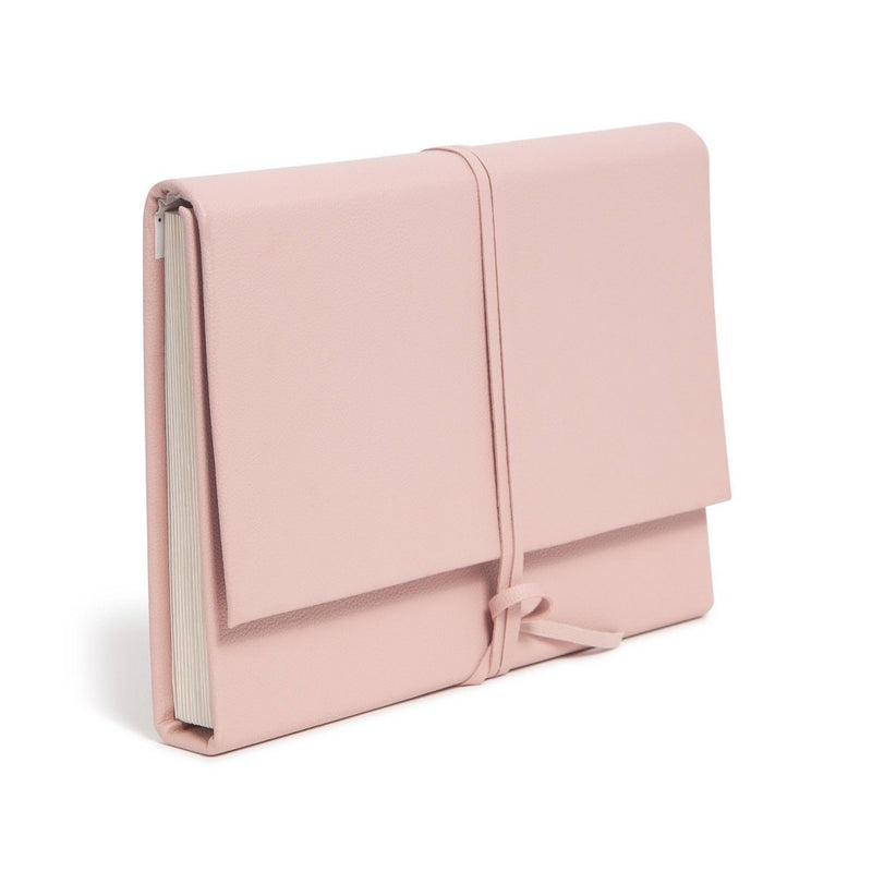 U Brands Vegan Leather 13 Pocket Expandable File with Wrap - Blush
