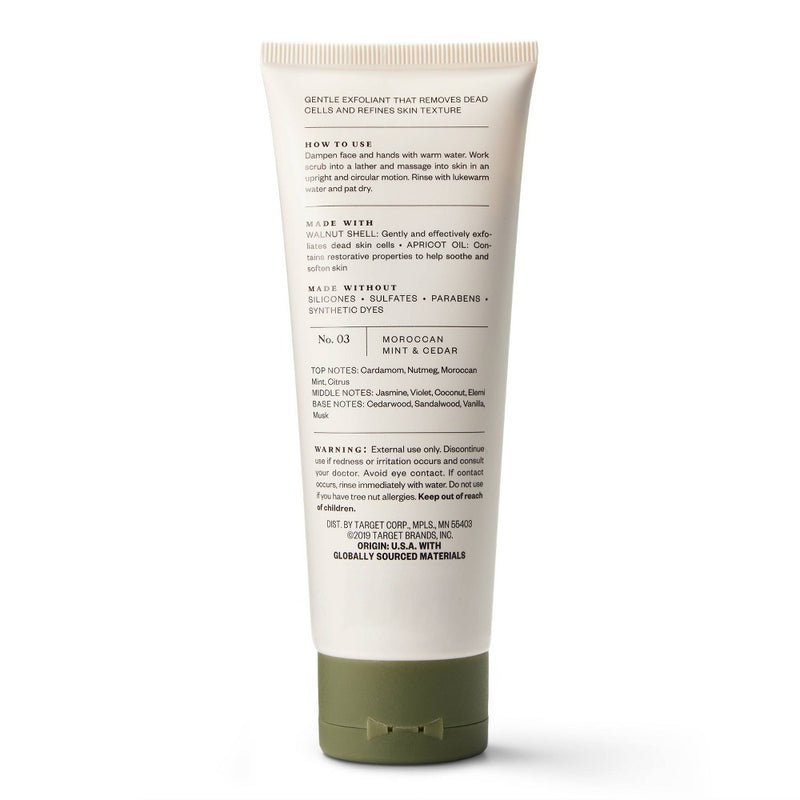 Moroccan Mint & Cedar Face Scrub - 4oz - Goodfellow & Co